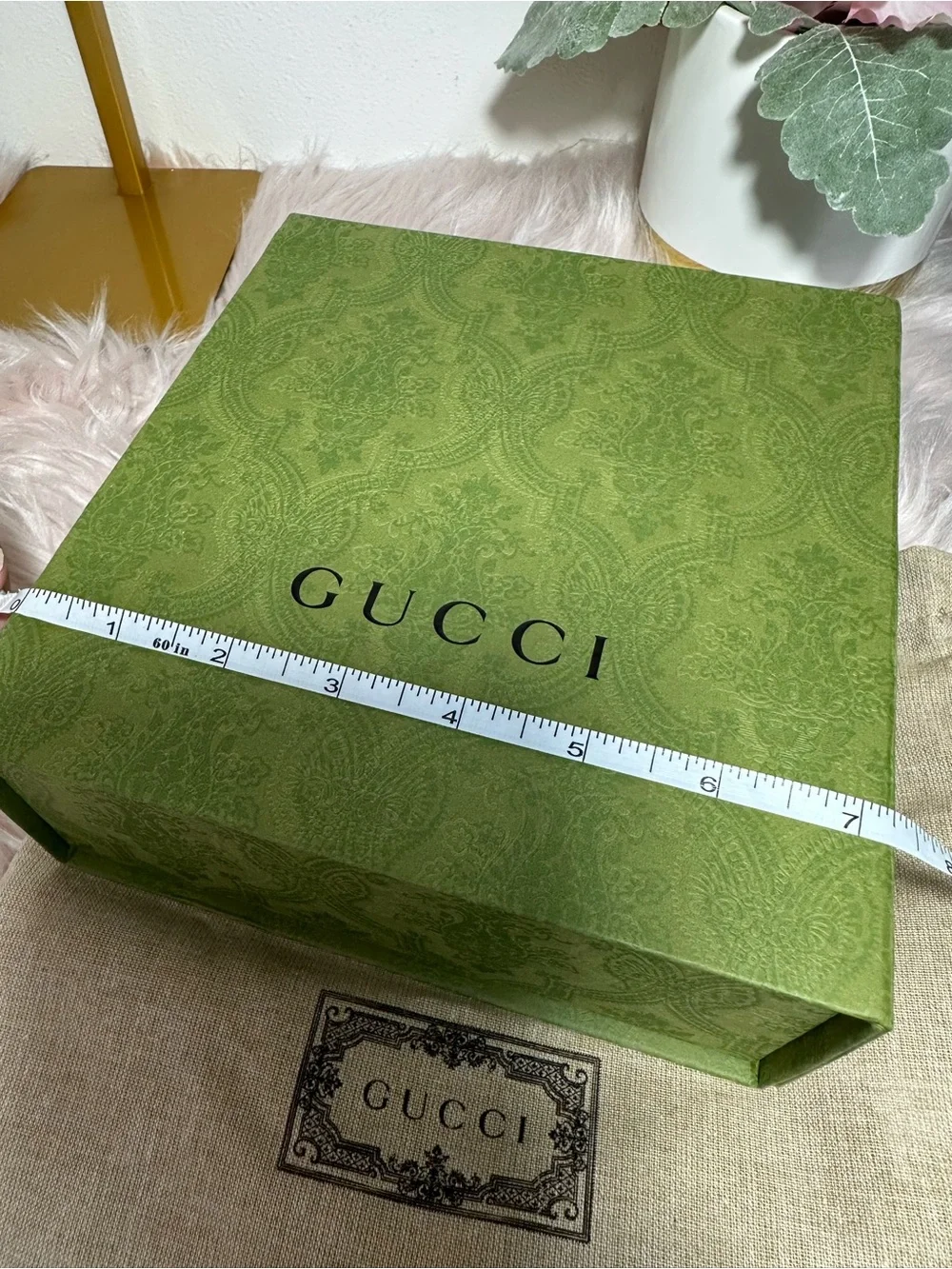 Gucci Green Signature Packaging Box with dustbag